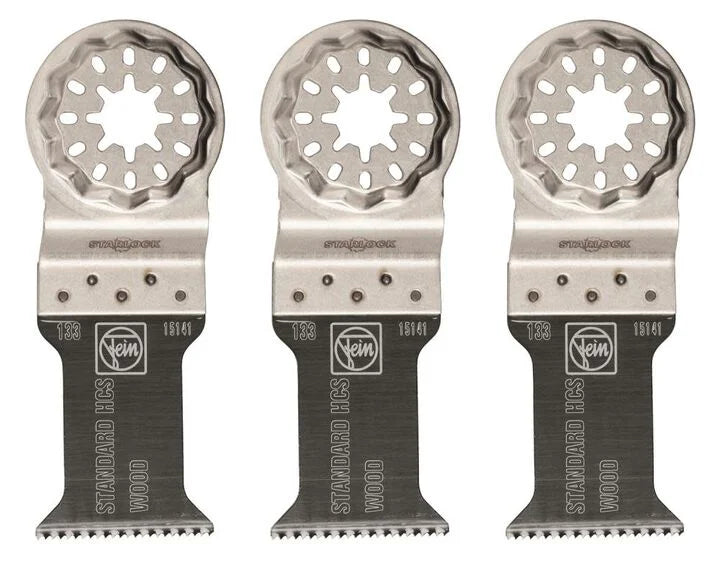FEIN 63502133270 E-Cut Universal Oscillating Multi-Tool Blades for Wood, Drywall & Plastic - 3PK