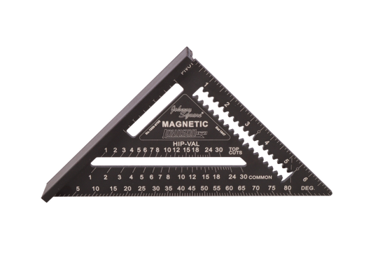 JOHNSON LEVEL 1959-0700 7" Magnetic Johnny Square® Easy-Read™ Aluminum Rafter Square