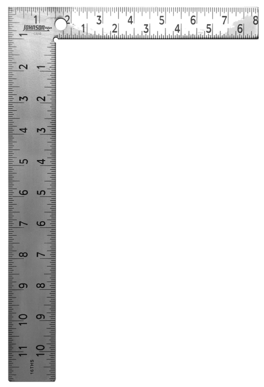 JOHNSON LEVEL CS10 8" x 12" Steel Carpenter Square