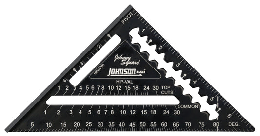 JOHNSON LEVEL 1904-0700 7" Johnny Square® Easy-Read™ Aluminum Rafter Square