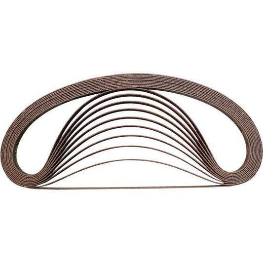 MAKITA A-34453 3/8" x 21" Abrasive Belt, 60 Grit 10/pk