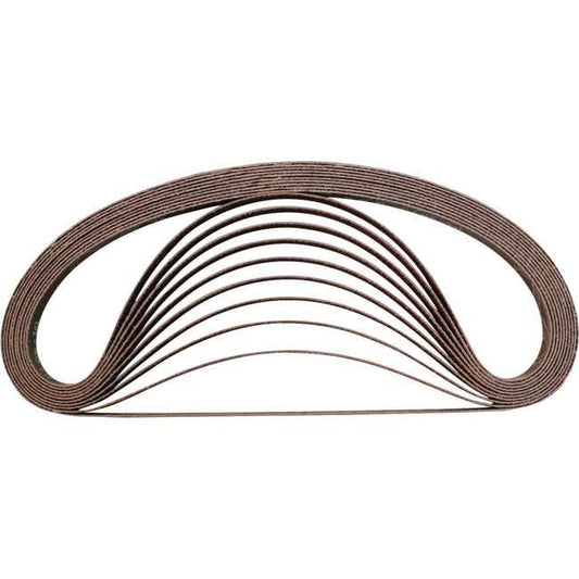 MAKITA A-34475 3/8" x 21" Abrasive Belt, 100 Grit 10/pk