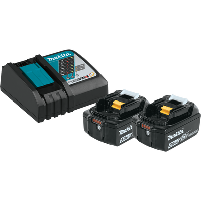 MAKITA BL1850BDC2X1 18V LXT® Lithium‑Ion Battery and Rapid Optimum Charger Starter Pack (5.0Ah)