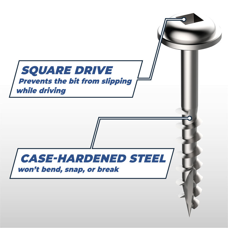 KREG SML-C150S5-100 Stainless Steel Pocket Screws - 1-1/2