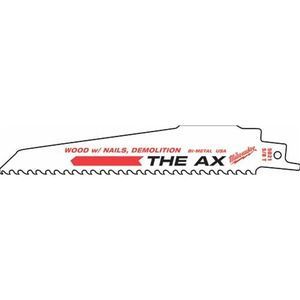 MILWAUKEE 48-00-8021 6" AX SAWZALL BLADE 5TPI - 25PK