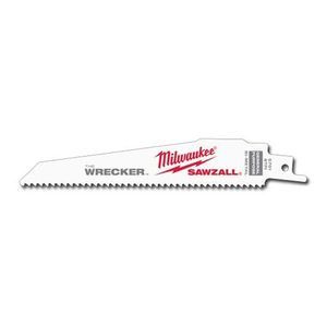 MILWAUKEE 48-00-8701 6" WRECKER SAWZALL BLADE 8TPI - 25PK