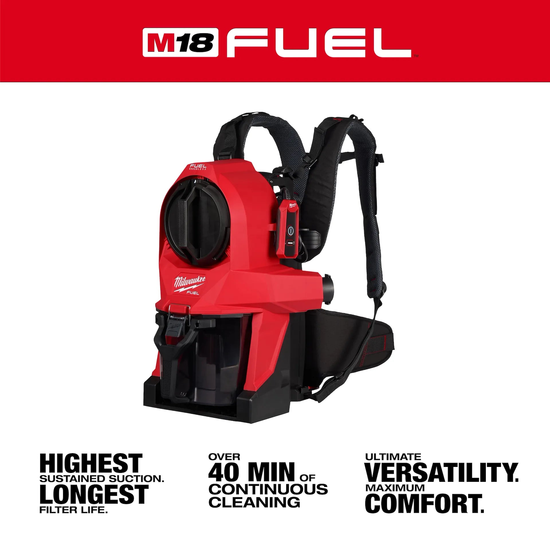 MILWAUKEE 0895-20 M18 FUEL™ 3-in-1 Backpack Vacuum