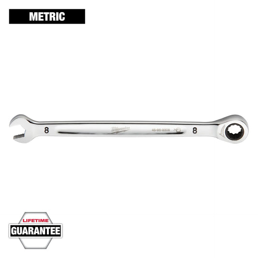 MILWAUKEE 45-96-9308 8mm Metric Ratcheting Combination Wrench