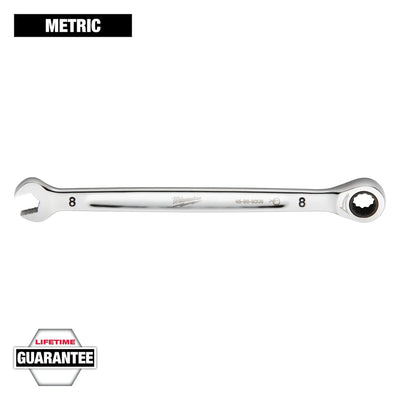 MILWAUKEE 45-96-9308 8mm Metric Ratcheting Combination Wrench