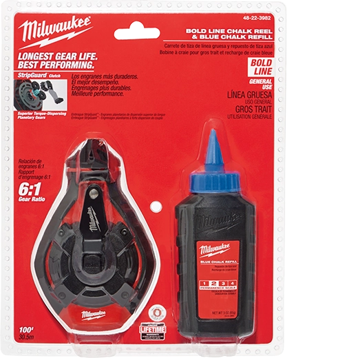 MILWAUKEE 48-22-3982 100' Bold Line Kit w/ Blue Chalk