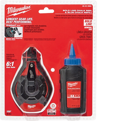 MILWAUKEE 48-22-3982 100' Bold Line Kit w/ Blue Chalk