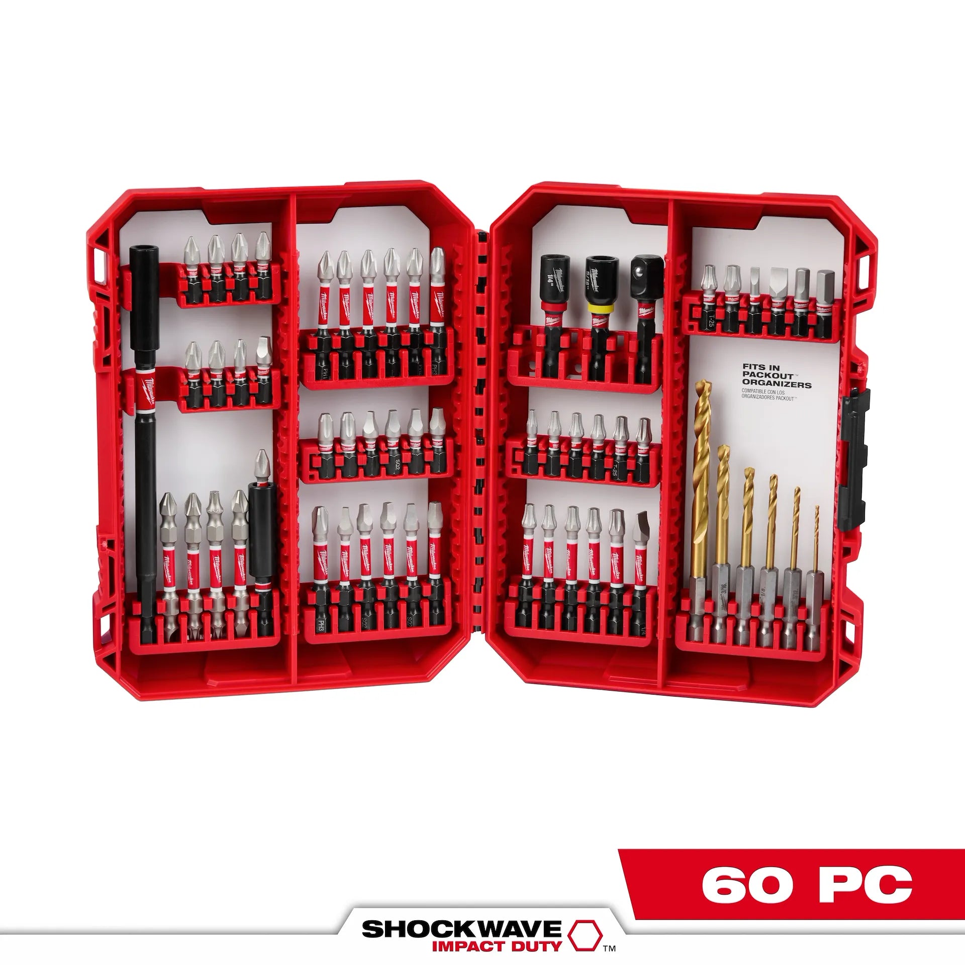 MILWAUKEE 48-32-4097 SHOCKWAVE™ Impact Duty Drill & Drive Set - 60PC