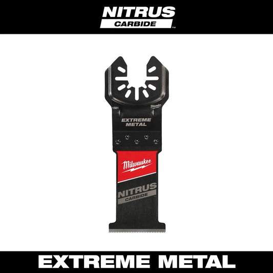 MILWAUKEE 49-25-1561 1-3/8" NITRUS™ Carbide Extreme Metal Universal Fit Oscillating Multi-Tool Blade (1 PK)