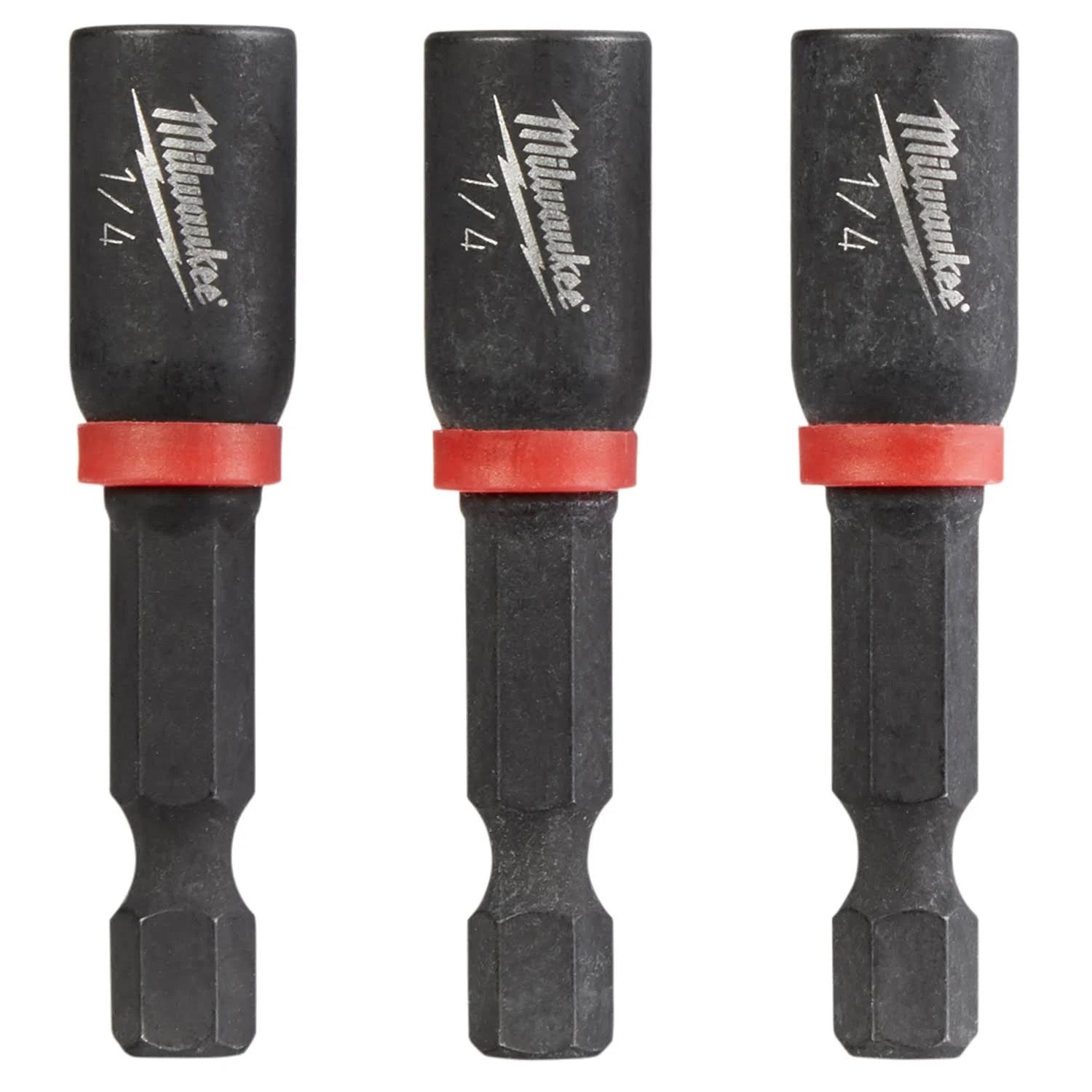 MILWAUKEE 49-66-4522 SHOCKWAVE™ Impact Duty 1/4” x 1-7/8” Magnetic Nut Driver (3 PK)