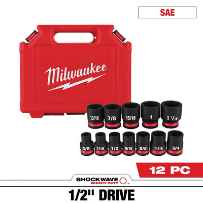 MILWAUKEE 49-66-7010 12PC SHOCKWAVE™ Impact Duty 1/2
