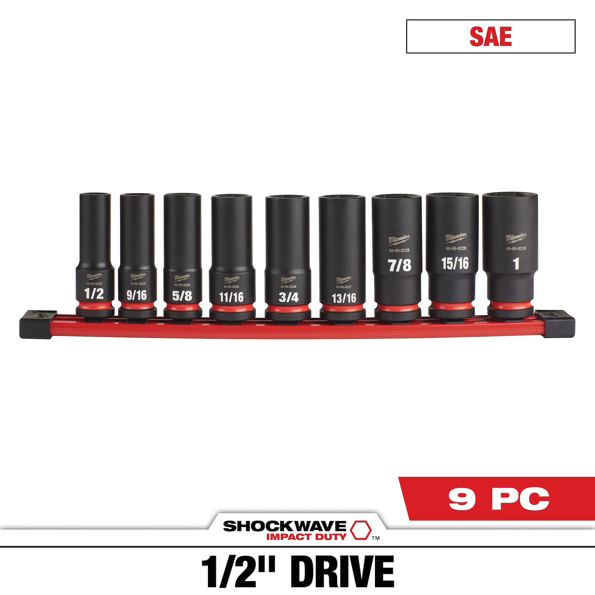 MILWAUKEE 49-66-7022 9PC SHOCKWAVE™ Impact Duty 1/2