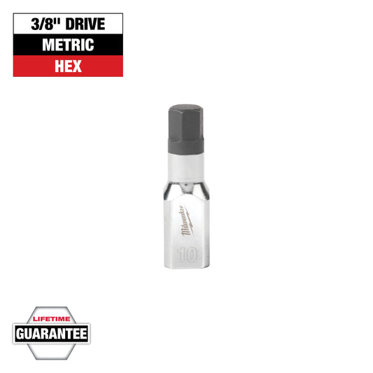 MILWAUKEE 45-34-1056 3/8" Drive 10mm Hex Bit Socket