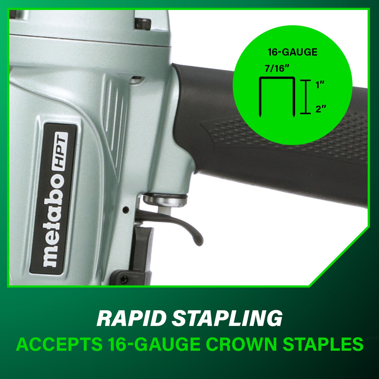 METABO N5008AC2M 16 Gauge 7/16 Inch Standard Crown Stapler