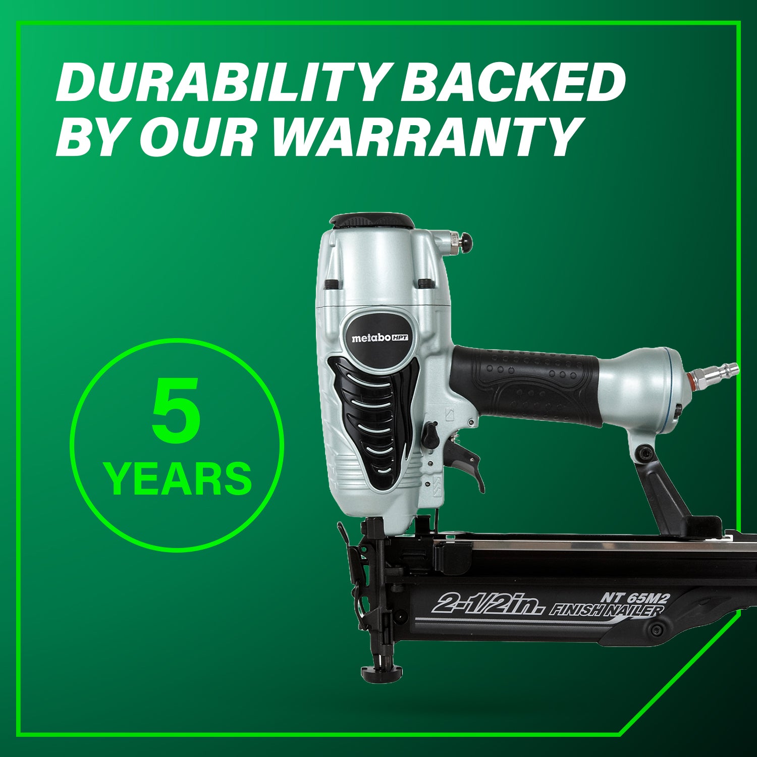 METABO NT65M2SM 2-1/2 Inch 16 Gauge Finish Nailer with Air Duster