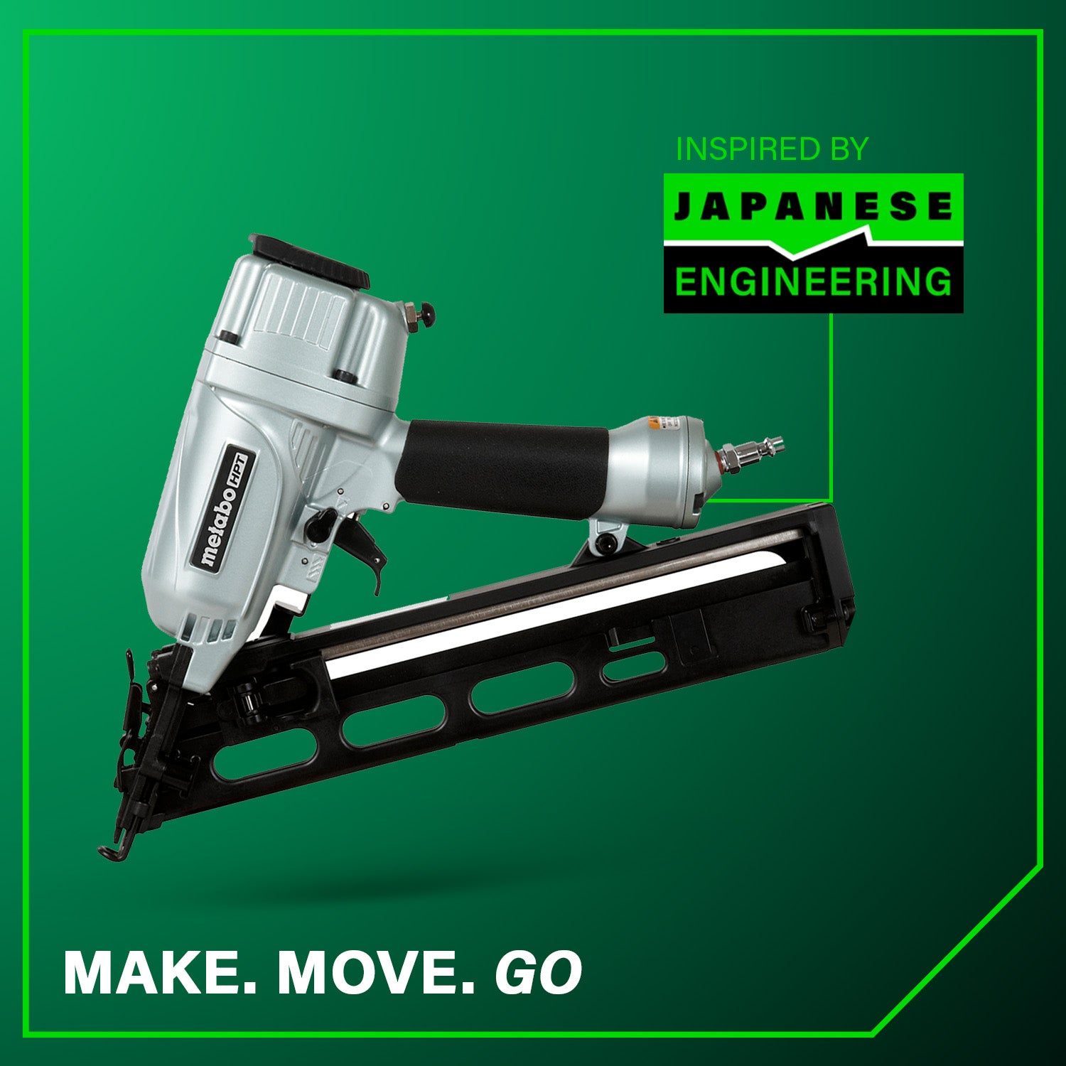 METABO NT65MA4M 2-1/2 Inch 15 Gauge Angled Finish Nailer with Air Duster