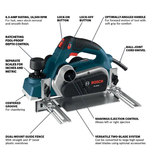 BOSCH PL2632K 3-1/4 In. Planer Kit