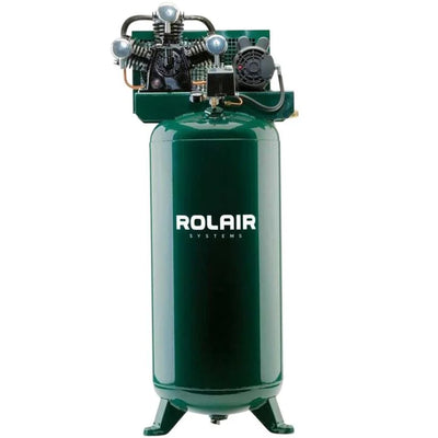 Rolair V5160PT03XB 5 HP 230V 60 Gallon Vertical Air Compressor – 16.1 CFM @ 100 PSI, Single Stage
