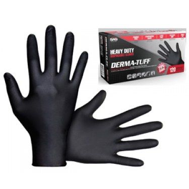 SAS Safety 66582 Derma Tuff Heavy Duty Disposable 6-mil Nitrile Gloves - Medium 120/box