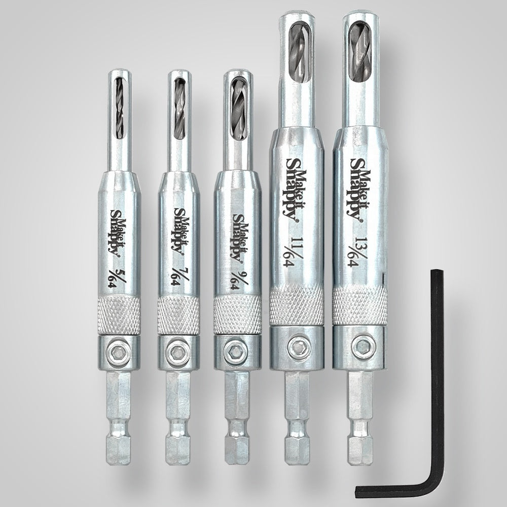 SNAPPY 40050 5-Piece Self-Centering Hinge Bit Set
