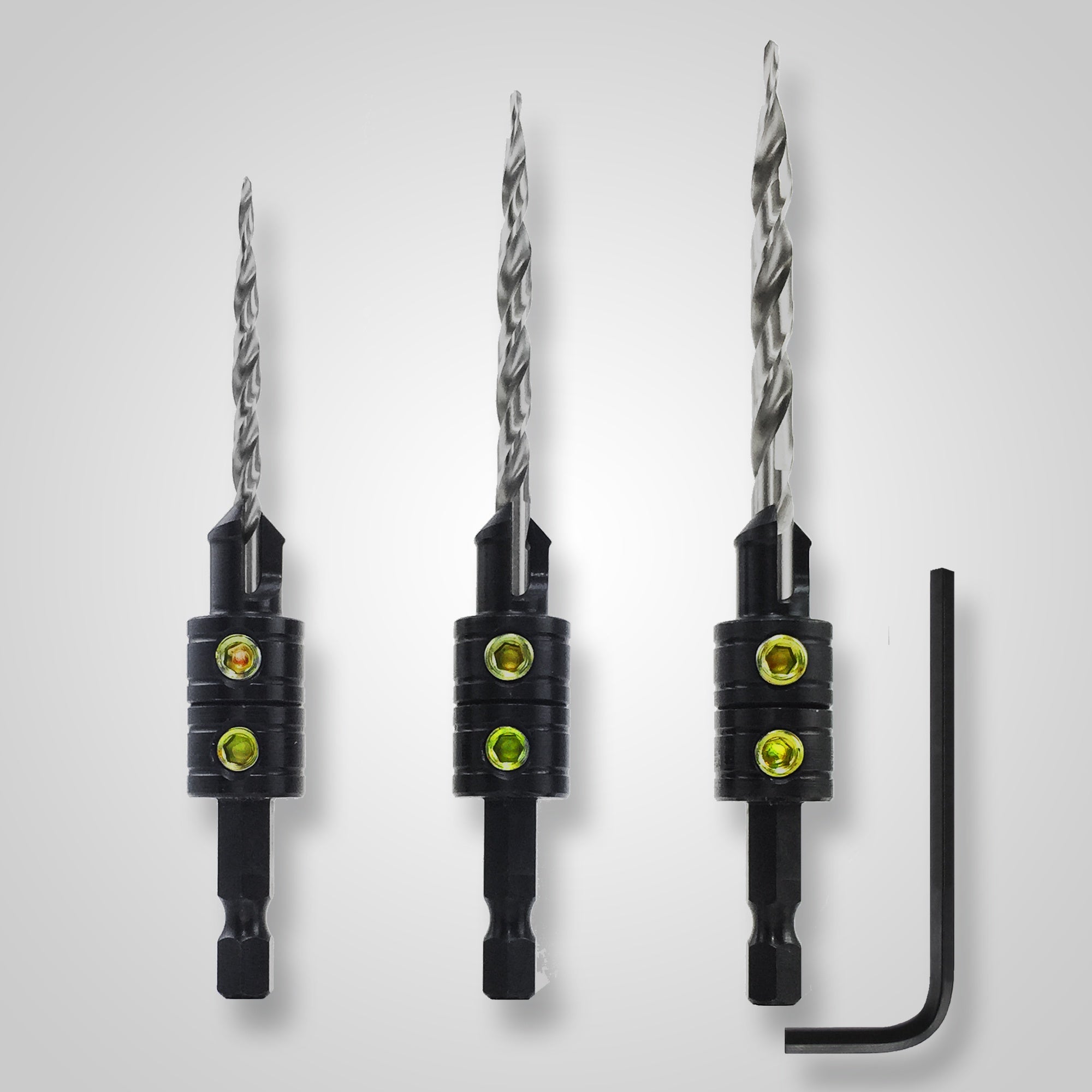 SNAPPY 44300 3-Piece Tapered Drill Countersink Set