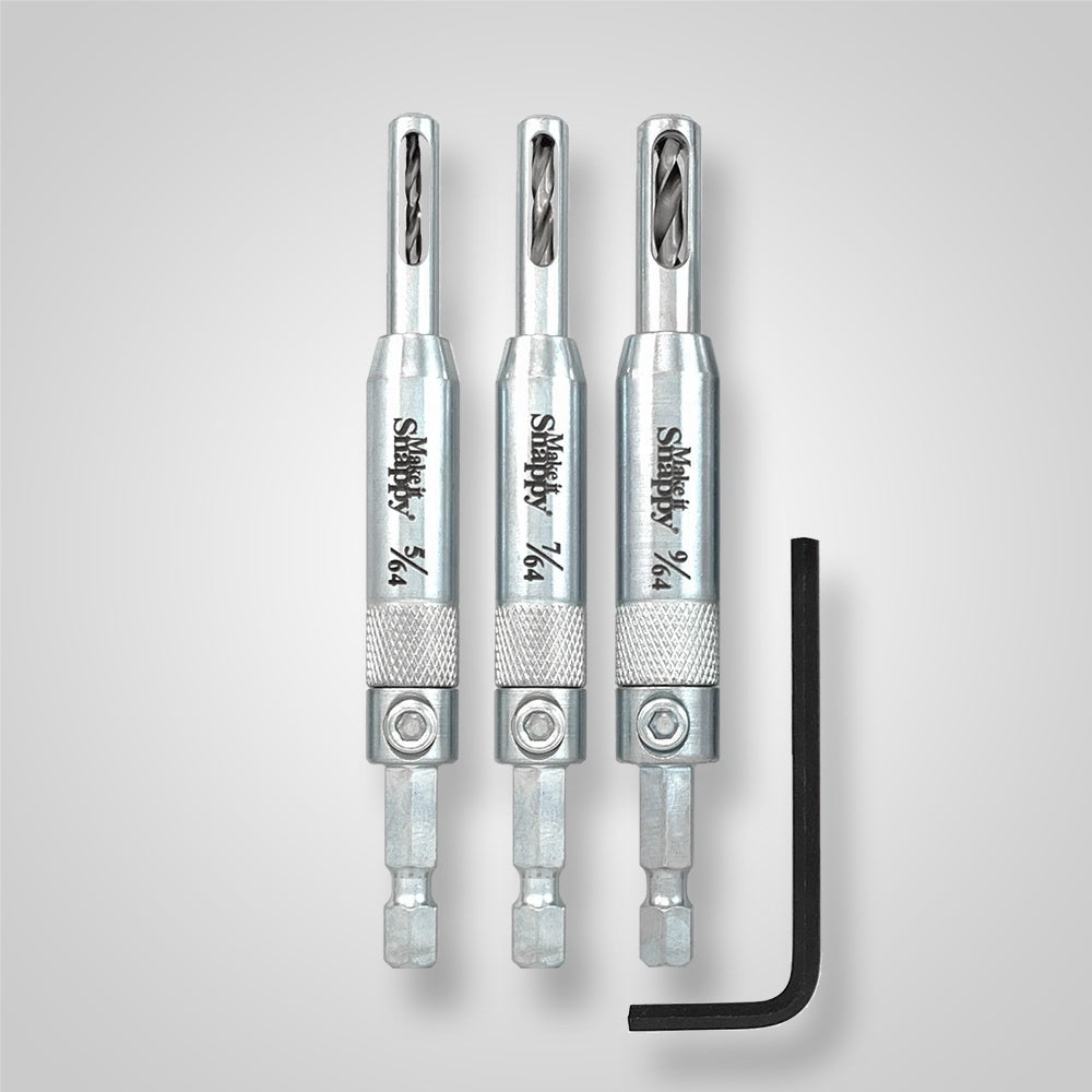 SNAPPY 45300 3-Piece Self-Centering Hinge Bit Set