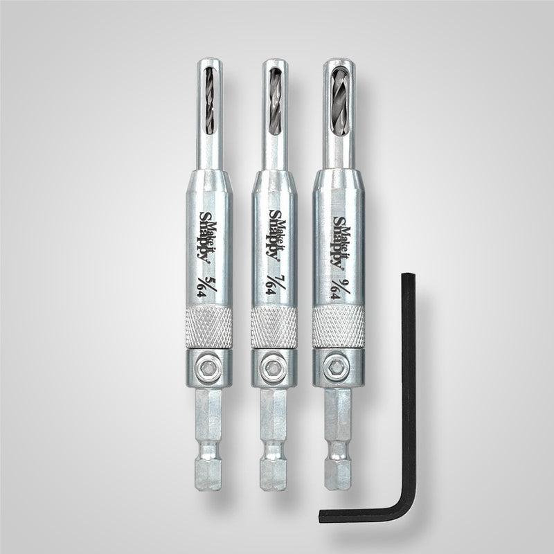 SNAPPY 45300 3-Piece Self-Centering Hinge Bit Set