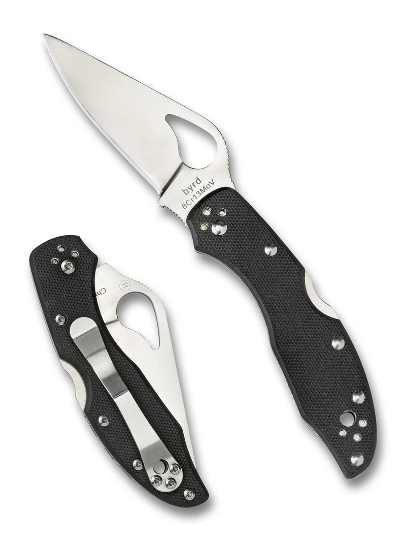 Spyderco Byrd Meadowlark 2 G-10 Black - PlainEdge (BY04GP2)