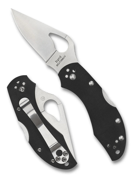 Spyderco Byrd Robin 2 Black G-10 - PlainEdge (BY10GP2)