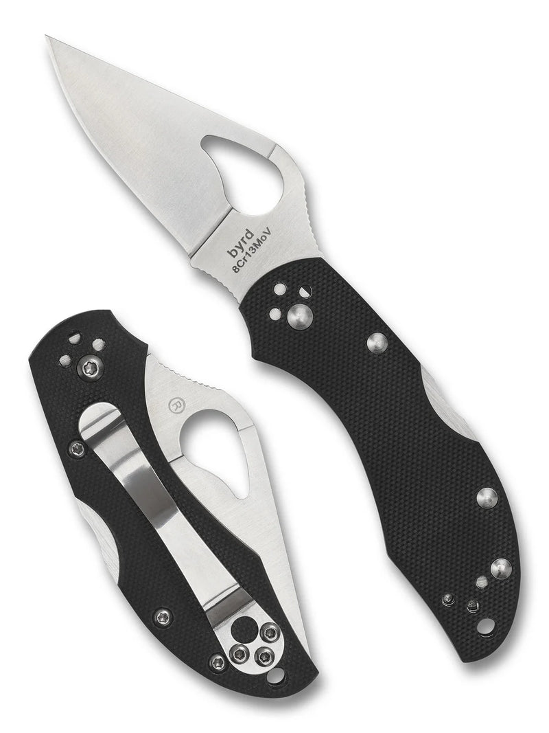 Spyderco Byrd Robin 2 Black G-10 - PlainEdge (BY10GP2)