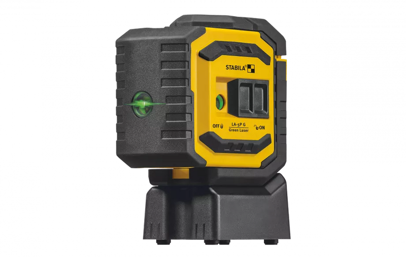Stabila 03165 LA-5P G Self-Leveling 5-Point Green Dot Laser – 30m Range, Bright Green Beam