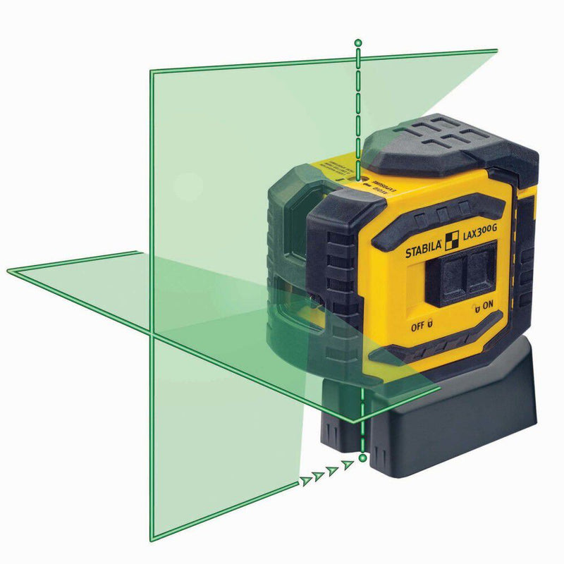 STABILA 03185 LAX300G Green Beam Cross Line Plus Plumb Dots Laser Level