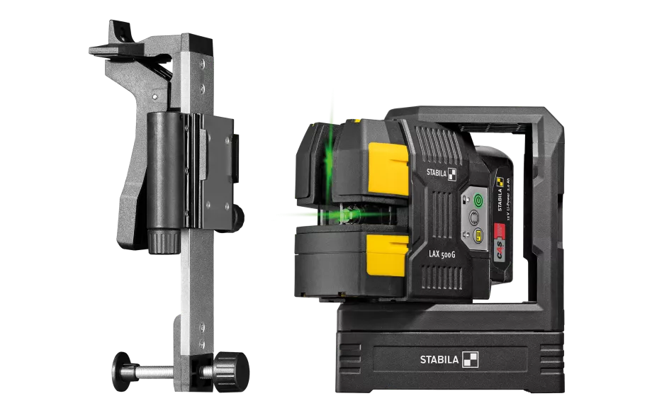STABILA LAX 500G 12V Cross-Line & Plumb Laser – GREENBEAM Green Lines, Self-Leveling, IP54