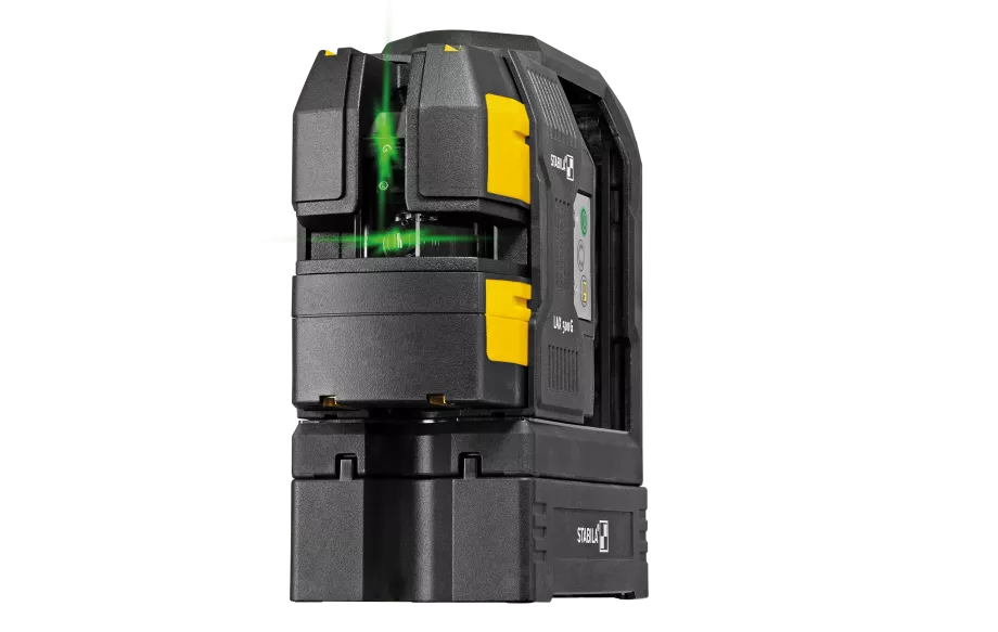 STABILA LAX 500G 12V Cross-Line & Plumb Laser – GREENBEAM Green Lines, Self-Leveling, IP54