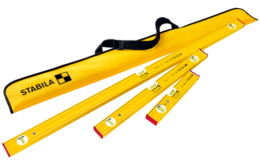 Stabila 29840 Pro Set 80 AS Spirit Levels – 12" / 24" / 48" (30/60/120 cm) with Carrying Case
