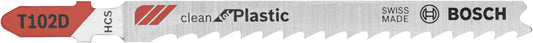 BOSCH T102D3 Clean for Polypropylene Jigsaw Blade 3PK
