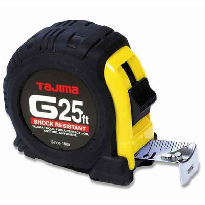 TAJIMA G-25BW 25 ft. x 1 in. G-Series Shock-Resistant Measuring Tape – Hyper-Acry-Coat Blade