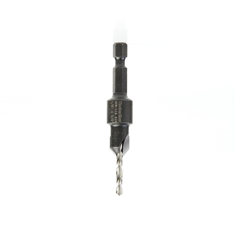 TIMBERLINE 608-116 Carbide Tipped Countersink 1/8 D x 1/4 Quick Release Hex SHK for Wood Screw #10