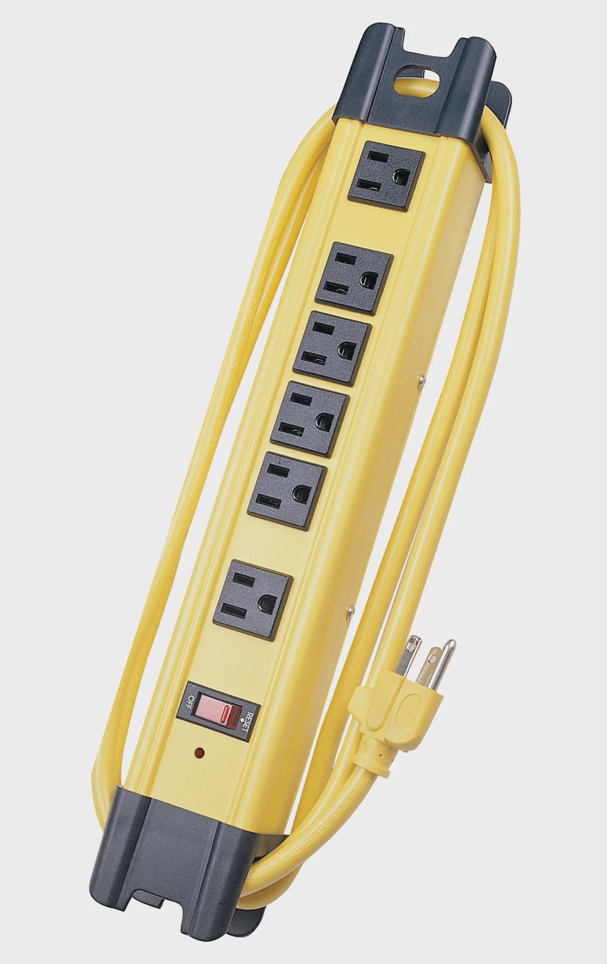 VOLTEC 11-00226 6-Outlet Metal Power Strip with Surge Protection – Heavy-Duty Power Distribution