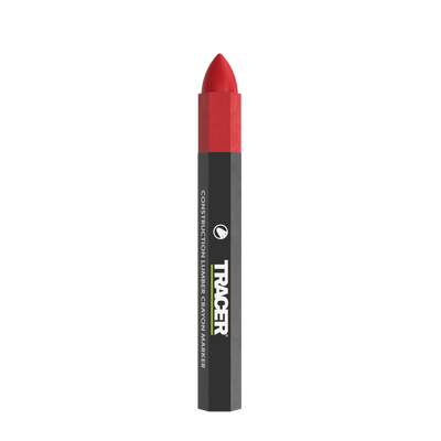 TRACER ACM2 Construction Lumber Crayons Markers (12pk) - Red