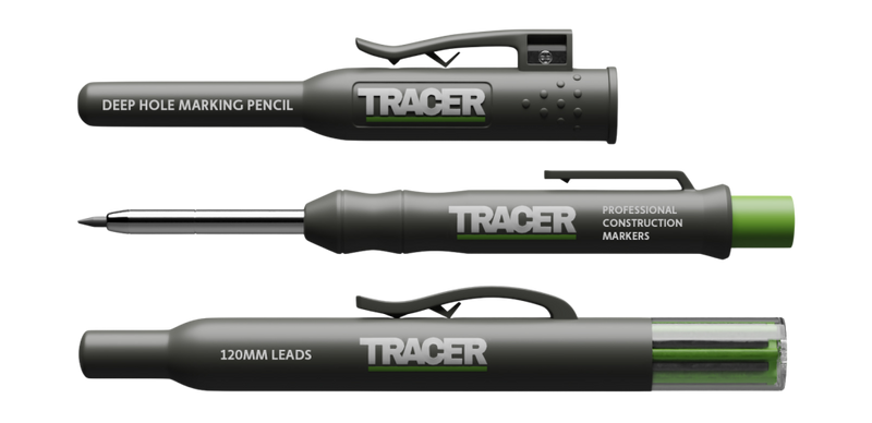 TRACER AMK1 Deep Hole Construction Pencil w/ Replacement Lead set