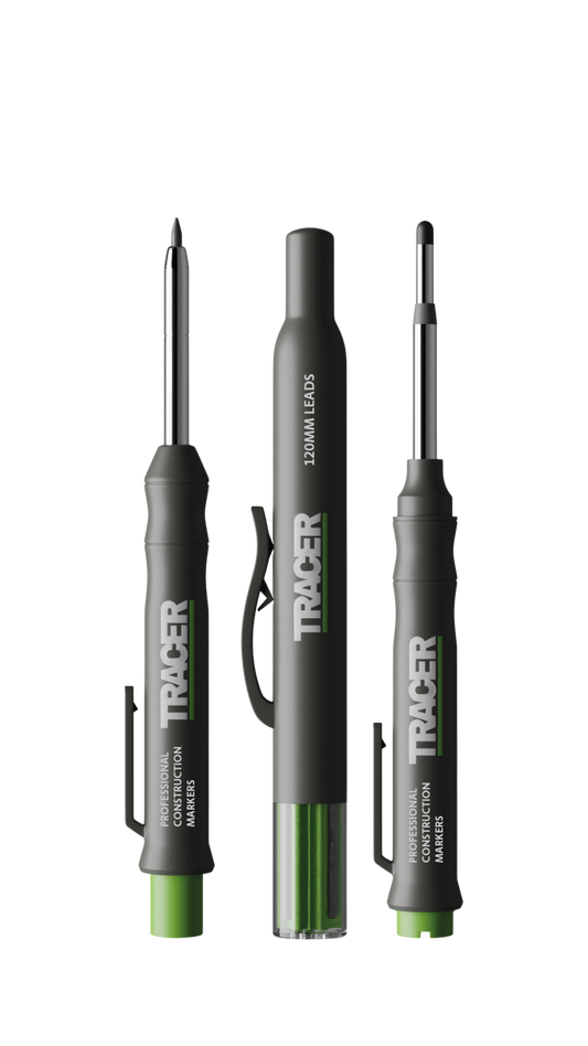 TRACER AMK3 Complete Marking Kit w/ Long Nib Marker Pen, Deep Hole Construction Pencil, Replacement Lead set & Site Holsters